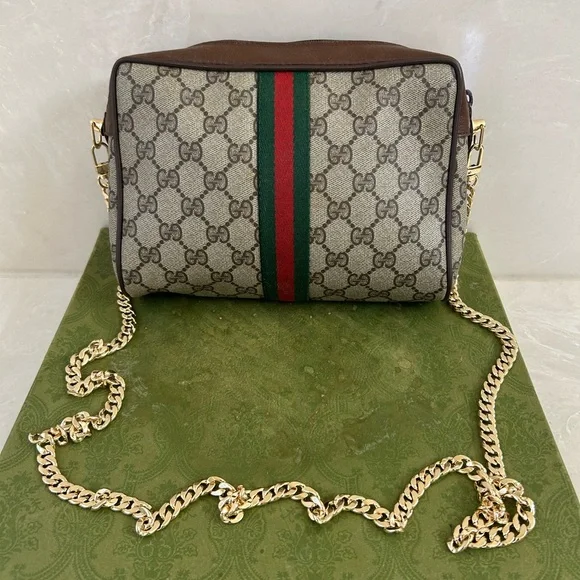 Gucci Beige and Brown Crossbody Bag - Picture 2 of 14